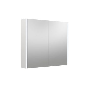 JOY, spintelė su veidrodžiu 60 cm, balta blizgi