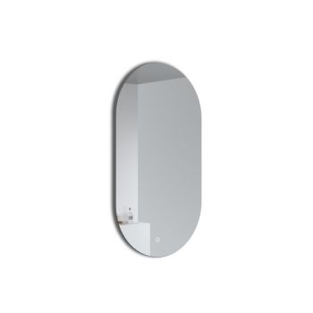 Oval 50cm,  Apvalus veidrodis su galiniu LED apšvietimu ir sensoriniu jungikliu, IP44
