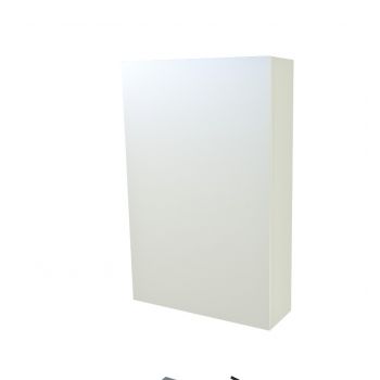 SCANDIC, spintelė su veidrodžiu, 50cm, balta blizgi