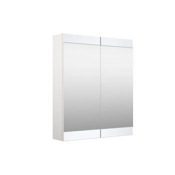 SERENA RETRO, spintelė su veidrodžiu, 60cm, balta blizgi